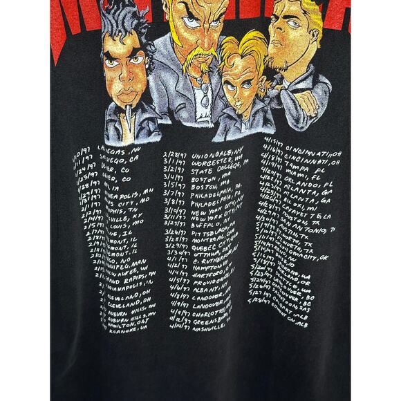 Metallica Cartoon North America 1996 Tour Vintage Reprint Single Stitch T-shirt - Picture 6 of 8